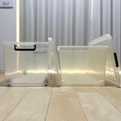 大型 衣装ケース キャスター付き 2個セット まとめの画像