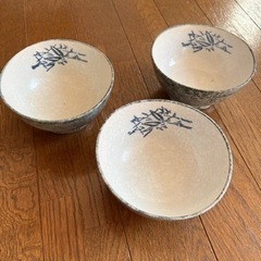 No.14/どんぶり鉢ボウル お茶碗 青色 ブルー丼ぶり3個