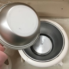 美原店　電気お粥鍋　調理器　RM-523 ホワイトの画像