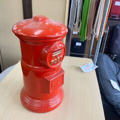 【リサイクルショップどりーむ鹿大前店】No.7363 　貯金箱　郵便ポスト　アンティーク風　昭和レトロ　底ぶた無しの画像