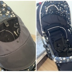 西松屋 ベビーカーショッピングデコット4casネイビースター ⭐️の画像
