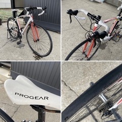 87●PRO GEAR DECADE ロードバイク　2×7段変速 走行確認 サドル破れあり 岐阜発 R4.8/22の画像
