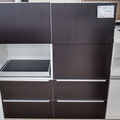 ★ジモティ割あり★  食器棚 ブラウン H129×D41.5×W120 クリーニング済み TJ2327