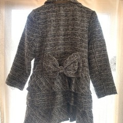 130サイズ女の子　後ろリボンがかわいいコートの画像