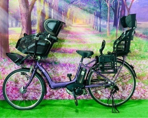 ❶5725子供乗せ電動アシスト自転車YAMAHA 22/26インチ良好バッテリー 