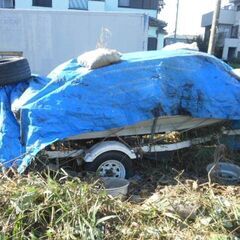 モーターボート（アルミ製）　トレーラ一　日産セレナ（牽引用）　船...