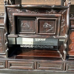黒檀　飾り棚の画像