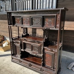 黒檀　飾り棚の画像