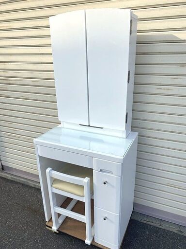 札幌限定□ニトリ 鏡 鏡台 ドレッサー 三面鏡ドレッサー 化粧台