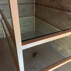 【お渡し決定済み】ガラス3段　特大棚の画像