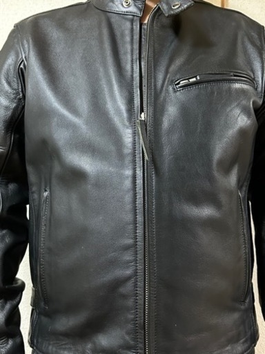 ほぼ新品‼️本革シングルライダース　4Lサイズ