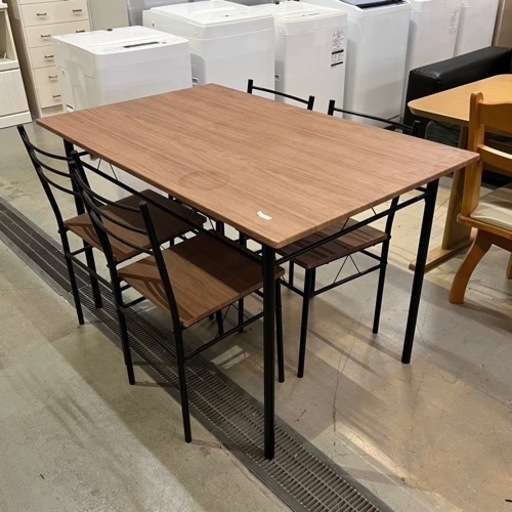 ダイニングテーブル チェア セット ブラウン系 120×75×74cm
