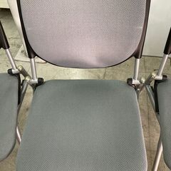 中古　オカムラ　スタックチェア　スタッキングチェア　会議椅子　ミーティングチェア　オフィスチェア　キャスター付　プロスタック　布張り　4脚セット販売品　愛知　一宮市　 江南市　稲沢市　岐阜　各務ヶ原　岐南町　羽島　三重　名古屋  グッドプライス一宮の画像