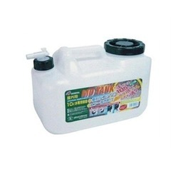 新品未使用 10L コック付きポリタンク 水用