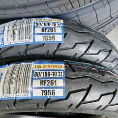 【新品 組替込み】スクーター バイクタイヤ 80/100-10(...