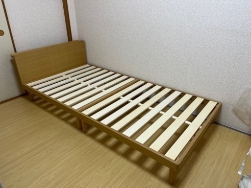 【美品】シングルベッドベルメゾン ナチュラルカラー②