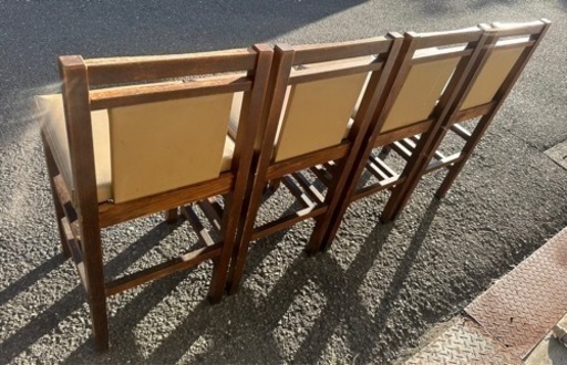 業務用 木製 ダイニングチェア 4脚セット アンティーク 椅子 店舗 居酒屋 飲食店 ガス台 ウッドチェア カウンターチェア 店舗用品 大阪発