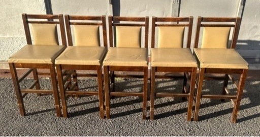 業務用 木製 ダイニングチェア 6脚セット アンティーク 椅子 店舗 居酒屋 飲食店 ガス台 ウッドチェア カウンターチェア 店舗用品 大阪発