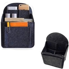 【未使用品】Mサイズ　リュックインバッグ リュック バッグインバッグ フェルト 縦型 自立の画像