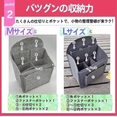 【未使用品】Mサイズ　リュックインバッグ リュック バッグインバッグ フェルト 縦型 自立の画像