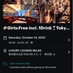 今日（10/14）の19.00〜　渋谷の国際交流パーティにいきま...