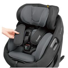 ★新品 COMBI コンビ  ホワイトレーベル THE S ISOFIX エッグショック ZD チャイルドシート 360°回転 アイソフィックス  ネイビー 17596★の画像