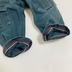 【ミキハウス・綿100%】幅広ウエスト　デニムパンツ　ボトムス　80サイズの画像