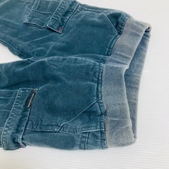 【ミキハウス・綿100%】幅広ウエスト　デニムパンツ　ボトムス　80サイズの画像