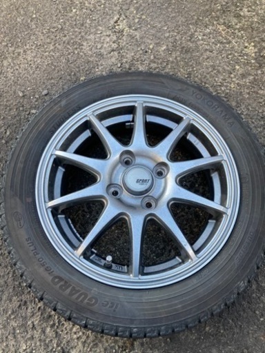 (お引き渡し先決定)スタッドレスタイヤ、ホイールのセット　4本　155/65R14 Ｎ-boxに使用してました。
