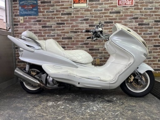 【魅惑の純白美車♪メッキパーツも超綺麗！】 ヤマハ マジェスティ250Ｃ MAJESTY 絶好調 【動画有】 検）ビッグスクーター スカブ フォルツァ