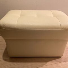 オットマン（足乗せ用ソファ）色：アイボリー　サイズ：幅38ｘ奥行...