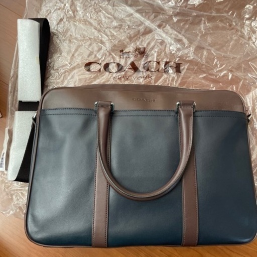新品 レア品COACH ビジネスバッグ ショルダー 2way オールレザー ロゴ