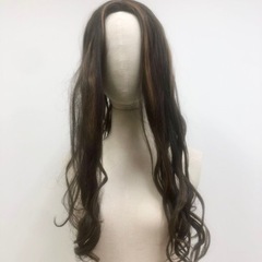 耐熱性 ウィッグ オレンジメッシュ ロングカール cos034