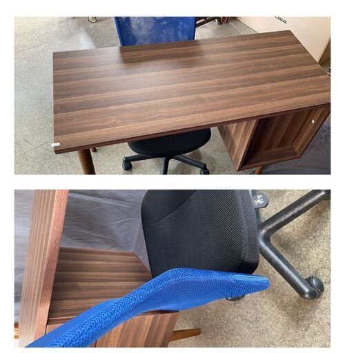 85-ブラウンDESK　椅子セット　（バラ売り不可）