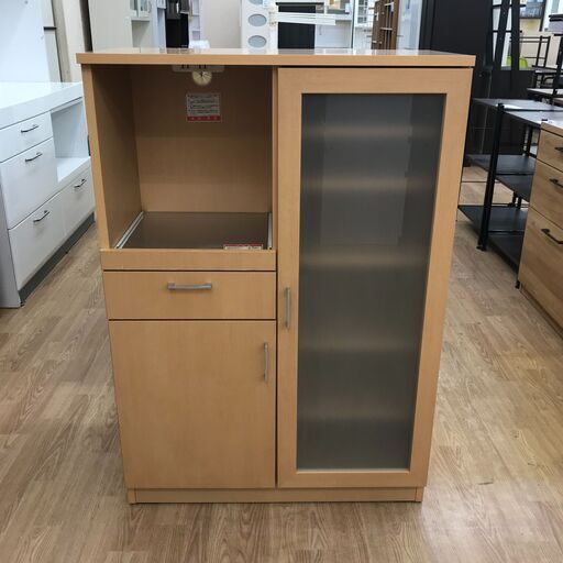 ★ジモティ割あり★ 高橋木工所 レンジ台 ブラウン H155.5×W80.5×D40 クリーニング済み KJ3256