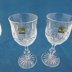 未使用保管品 HOYA CRYSTAL ワイングラス ペアセット 高さ15.5cm 2個セット ホヤクリスタル 札幌 西岡店の画像