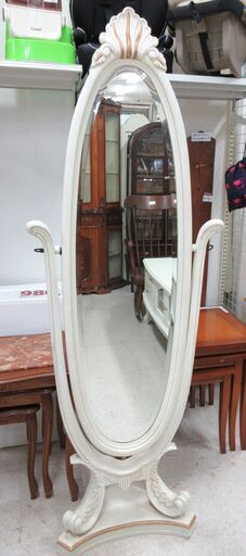 アンティーク調 スタンドミラー 姿見【ユーズドユーズ名古屋天白店】 JO0042