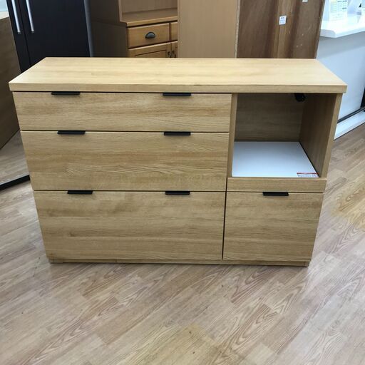 ★ジモティ割あり★ ニトリ レンジ台 ブラウン H84.5×W119.5×D42 クリーニング済み KJ3257