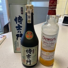 侍士の門　芋焼酎　デュワーズ　ウイスキー