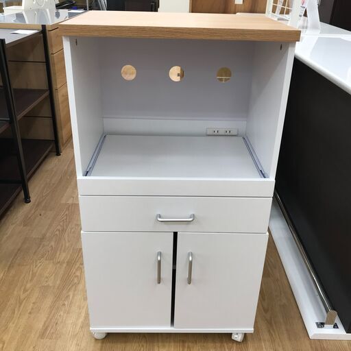 ★ジモティ割あり★  レンジ台 ブラウン H100.5×W54×D41 クリーニング済み KJ3258