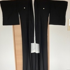 再掲！0円/非接触OK！正絹喪服家紋和三桐帯紐帯揚げ帯セット