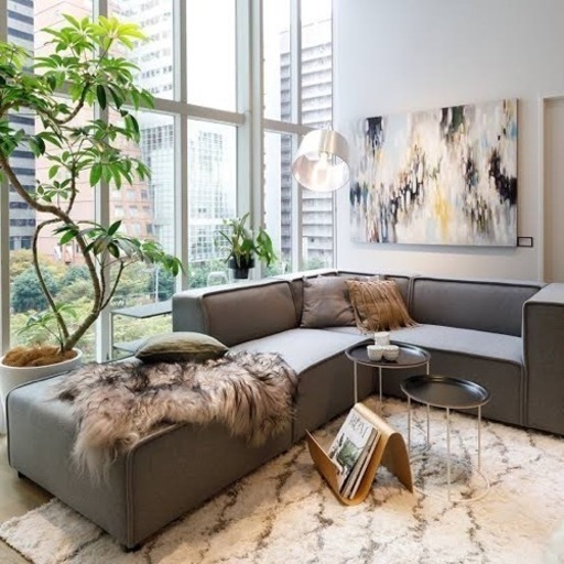 Boconcept ラグ safi 定価1900ドル 約28万円 ホワイト シャギーラグ