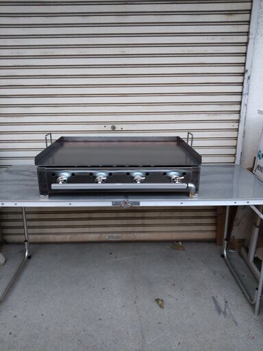 新製品　６ミリ鉄板　商売にも　大量調理にも　プロパンガス　グリラー　幅75cm　鉄板焼き　グリドル　便利なフチ持ち手付　新メニュー　歌
