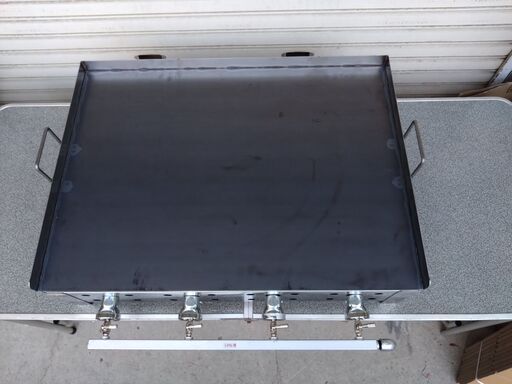新製品　６ミリ鉄板　商売にも　大量調理にも　プロパンガス　グリラー　幅75cm　鉄板焼き　グリドル　便利なフチ持ち手付　新メニュー　歌