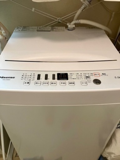 洗濯機　Hisense 5.5kg 2019年製