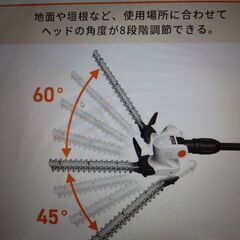充電式　ポールヘッジトリマー　（ヘッジカバー　肩掛け紐付き）の画像