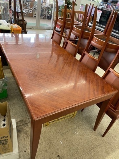 ダイニングテーブル 椅子8脚 カリモク ※2400010241925