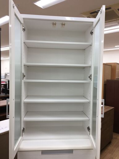 ★ジモティ割あり★  食器棚 ホワイト H179×D37×W72 クリーニング済み MT086 ☆ジモティ割あり☆ 食器棚 ホワイト H178×D38×W60 クリーニング済み