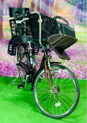 ❹5726子供乗せ電動アシスト自転車ブリヂストン22/26インチ良好バッテリー 
