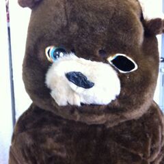 値下げ。要修理左眼ハズレ。格安中古短期使用　着ぐるみ子熊・本格イベントスーツ　「クマ・熊・くま・子熊」。 　動物・等身大　本体丈夫で、消臭・清潔な樹脂製・国産手造り品、本体スーツ、手、脚、靴セット。洗濯出来ます。 　パンダ・コアラ・トラ・ブタ・ウサギ・サル等１３種各1着先着限り。  の画像